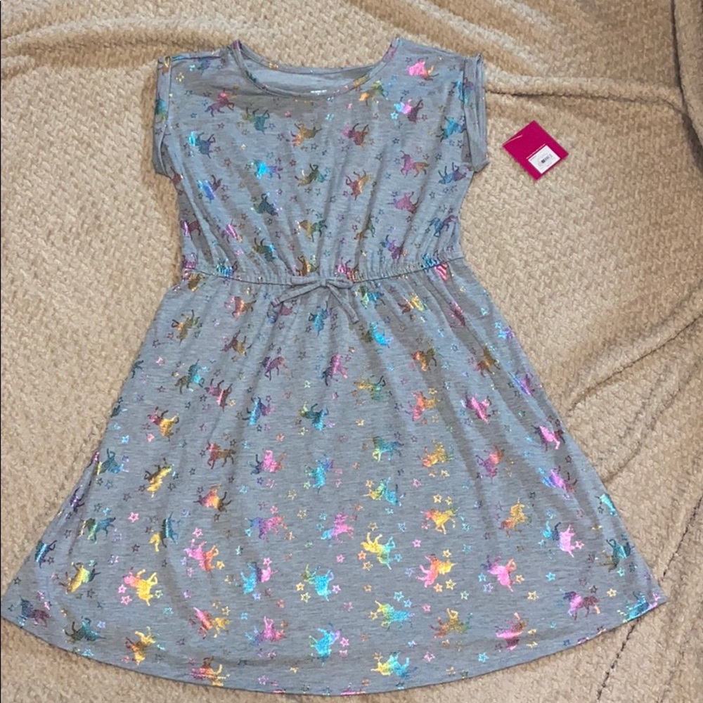 GIRLS UNICORN DRESS - Picture 2 of 4